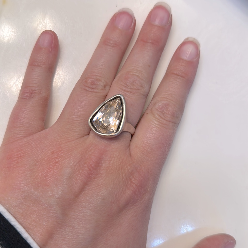 Uno De 50 Pink Diamond Ring Size 8